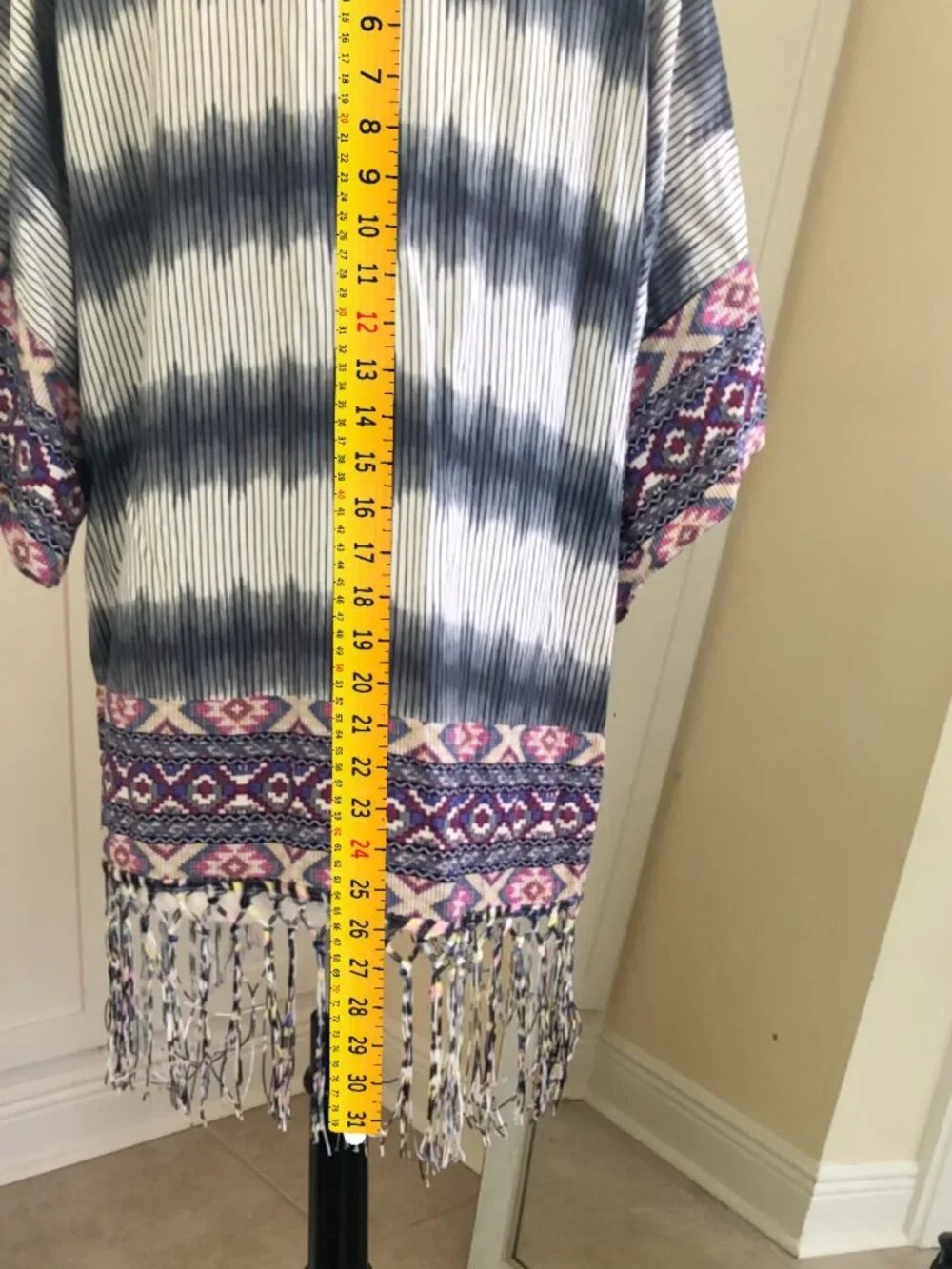 AZTEC TRIBAL KIMONO W/FRINGE